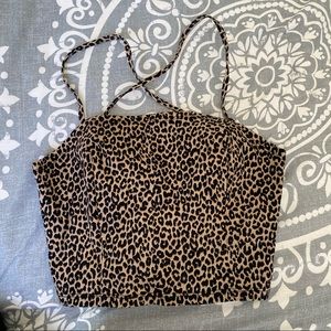 Leopard print crop top